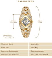 Montre Femme TEARSLY, Bracelet Diamant Luxe Léger, Montre Décontractée à Quartz pour Dames, Horloge Rétro Féminine, Montres-Bracelets Habillées (WA558)