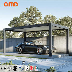 Garantie <span class=keywords><strong>de</strong></span> 10 ans en aluminium <span class=keywords><strong>toit</strong></span> <span class=keywords><strong>plat</strong></span> auvent Gazebo Pergola système d'abri solaire parking extérieur voiture abri solarium abri d'auto <span class=keywords><strong>garage</strong></span> - Product Image 1