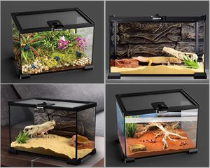 Terrario Profesional de Acrílico de Alta Visibilidad para Reptiles con Lámpara UVB, Luz USB, Plegable, Cuadrado, Ventilación Transpirable - Product Image 2