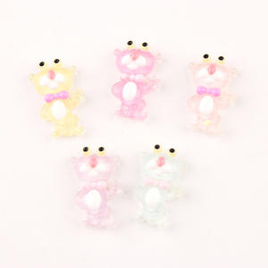 Breloques en résine en forme de panthère de dessin animé, cabochons plats pour slime, décoration de téléphone portable, artisanat DIY pour enfants - Product Image 1