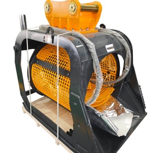 Cucharón de cribado rápido con accionamiento hidráulico, motor y rodamientos para excavadoras de 25-35 toneladas, opciones en amarillo/negro - Product Image 2
