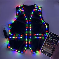 Costume de danse robot LED futuriste, gilet multicolore pour homme, idéal pour la remise des diplômes, les bars, les boîtes de nuit, les spectacles lumineux, les fêtes et les événements musicaux