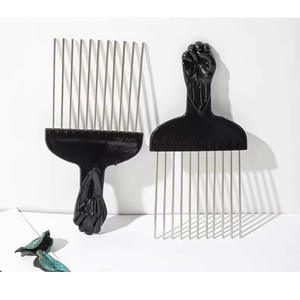 Outils professionnels de coiffure de salon : Peigne à ondulations, Peigne <span class=keywords><strong>afro</strong></span>, <span class=keywords><strong>Brosse</strong></span> à dents larges, <span class=keywords><strong>Brosse</strong></span> à fourche, <span class=keywords><strong>Brosse</strong></span> à aiguilles en acier - Product Image 2
