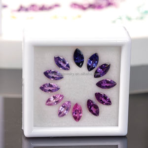 <span class=keywords><strong>Marquis</strong></span> coupe laboratoire ensemble saphir arc-en-ciel Bracelet collier bague avec petites pierres précieuses en vrac assorties spéciales - Product Image 5