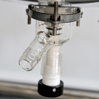 Réacteur autoclave de laboratoire en acier inoxydable avec tête en verre transparent, système de chauffage électrique pour synthèse chimique précise sous pression
