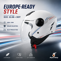 Casque de moto sportif ouvert homologué ECE, casque de moto ouvert personnalisé, équipement de conduite de qualité professionnelle