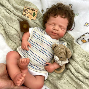 18.5英寸逼真的闭眼重生娃娃手根微型奶嘴兼容逼真的婴儿礼物 - Product Image 3