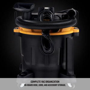 Профессиональный пылесос Vacmaster VJH1612PF0201 для сухой и влажной уборки, серии Beast, шланг 6,5 пика HP 2-1/2 дюйма, черный - Product Image 2