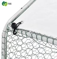 Grillage hexagonal en fil de fer galvanisé avec pliage pour enclos animaux et marquage de limites