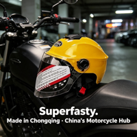 Casque de moto ouvert en PP personnalisé de haute qualité avec double fermeture, garantie pour scooter et cyclomoteur, toutes saisons