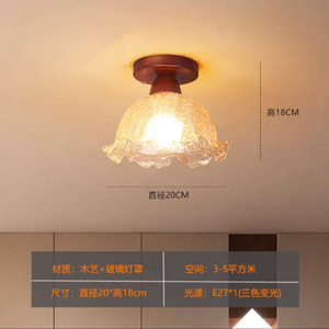 โคมไฟพัดลมเพดานดีไซน์ร่วมสมัย ควบคุมด้วยสวิตช์ LED แสงวอร์มไวท์ 3500K Ra80 ฝาครอบอะคริลิก ฐานไม้ ดีไซน์แขวน เหมาะสำหรับห้องนั่งเล่น - Product Image 2