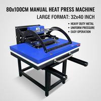 Nouvelle presse à chaud manuelle industrielle 80x100cm (32x40 po) pour sublimation AIBA G-005B Bleu – Vente en gros grand format