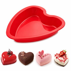 Big Size 8Inch Non-stick <b>Baking</b> Tools Heart Shape <b>Silicone</b> Bread Cake Mold Molde De Torta Para Hornear <b>Silicone</b> Ice Mold Letters - Product Image 1