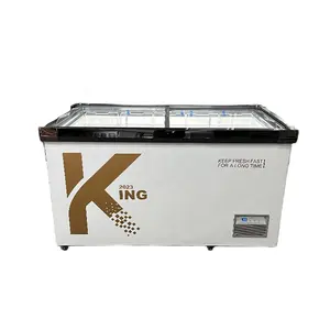 800L 2 Glass Doors Commercial Food Deep Freezer For Hotel For Restaurant