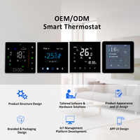 Termostato de bobina de ventilador Hvac Modbus Rs485 Termostato de habitación inteligente Tuya Wifi
