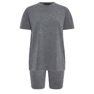 Ensemble short deux pièces pour femme, dernière collection, printemps, sport, décontracté, uni, respirant, séchage rapide, t-shirt et short - Product Image 6