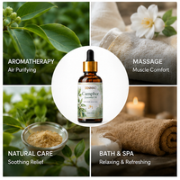 Huile essentielle de camphre, parfum boisé frais, distillée à la vapeur pour l'aromathérapie, la fabrication de parfums, de savons et de bougies