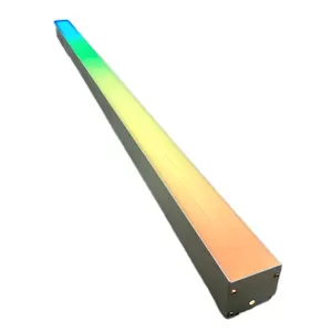 Faixa de construção rgb led, tubo digital de iluminação dc12v/24v tira de led com perfil de alumínio e capa leve