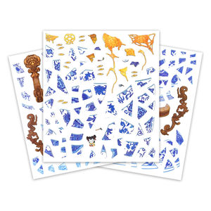 Impermeable estereoscópico isométrico China estilo Mini transparente 3D beso corte vinilo pegatina escena paisajismo pegatinas para niños - Product Image 4