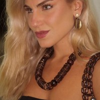Collier en acier titane marron sophistiqué style Instagram automne/hiver, chaîne de pull polyvalente et élégante pour femme, tendance
