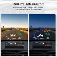 Personalizado profesional A8 Car HUD Head up Display OBD2 Car Gauge 5,5 "Dash Screen Projector Support OBDII Protocol