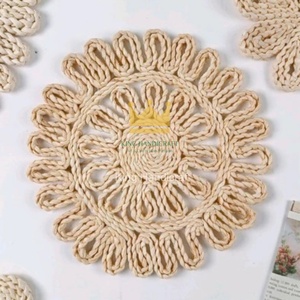 Napperon rond en jute naturel tissé à la main, idéal pour la décoration de table de cuisine, prix abordable, vente chaude - Product Image 2