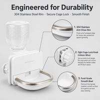 Fontaine à eau pour animaux de compagnie avec filtre durable facile à nettoyer, distributeur d'eau pour lapins et autres petits animaux