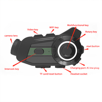 Borske personnalisé étanche automatique réponse moto interphone casque casque casque avec enregistreur de conduite 1080P