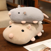 Oreiller de souris en peluche super douce de 12 pouces avec logo personnalisé ornements de maison de dessin animé pour le sommeil ou la décoration intérieure jouet d'animal en peluche doux