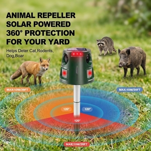 <span class=keywords><strong>Répulsif</strong></span> Solaire Ultrasonique 360 Degrés SAIJZEK en Gros pour Animaux : Oiseaux, Chiens, Chats, Singes, Cerfs, Souris - Product Image 1
