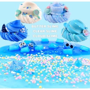 Ocean Butter Cloud Clear DIY Playdough & <b>Slime</b> <b>Kit</b> 6 Pack Blue <b>Slime</b> for Boys & Girls HC Brand - Product Image 6