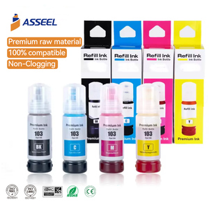 Tinta de recarga de botella a base de agua a granel de Color Compatible Asseel 103 para <span class=keywords><strong>Epson</strong></span> <span class=keywords><strong>EcoTank</strong></span> L3150 L1110 L5190 L3100 recarga de tinta de impresora - Product Image 1
