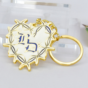 Chất Lượng Cao Tùy Chỉnh Chết Cắt Logo Vàng Màu Mạ Kim Loại Keyring Cá Nhân Mềm Men Móc Khóa - Product Image 6
