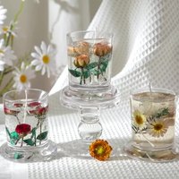 Lilin Jelly Bunga Kering Mawar Daisy Kecil dalam Stoples, Aromaterapi Romantis, Hadiah Natal & Hari Valentine, Lilin Wangi Kreatif DIY