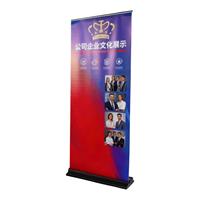 Support de bannière rétractable en aluminium, portable, avec sac de transport, installation rapide, pour événements professionnels, vente en gros