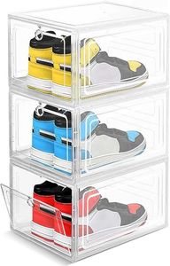 Boîte à chaussures en acrylique transparente de haute qualité, grande capacité, organisateur de bottes, présentoir de rangement magnétique - Product Image 2