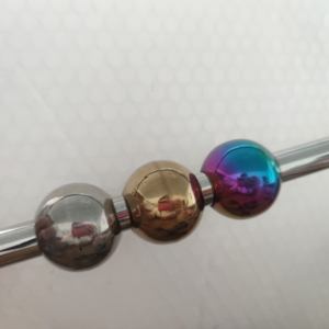 3 balles en acier inoxydable, raccords de commerce des balles d'escalier en acier inoxydable, chemin de corps, boule métallique ronde et creuse - Product Image 4