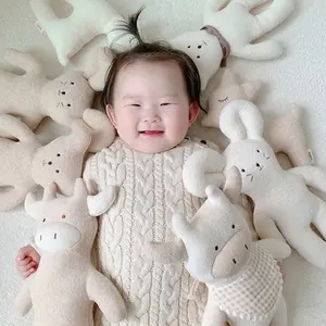 纯棉毛绒玩具儿童礼品婴儿动物毛绒玩具安全卡通布娃娃可爱动物毛绒玩具