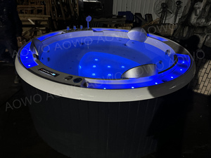 Baignoire extérieure spa de forme ronde gazebo piscine à remous <span class=keywords><strong>jacuzzi</strong></span> rond Spa de jardin extérieur baignoire à remous en acrylique blanc <span class=keywords><strong>bulle</strong></span> - Product Image 3