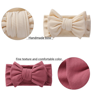 New Style Striped Plaid Knitted Bow <strong>Headband</strong> <strong>Baby</strong> <strong>Headbands</strong> - Product Image 5