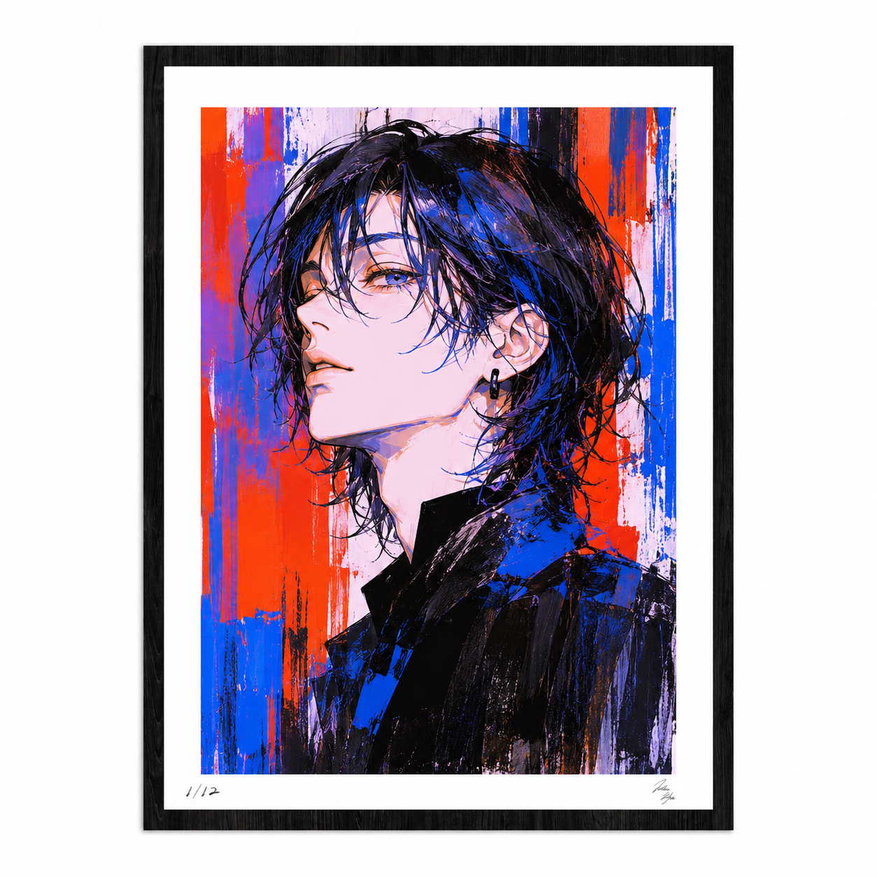 Custom Anime 3D Varnish Art Prints Raised Texture Fan Merchandise Illustration Limited Edition Art Exhibition Goods Collectibles