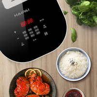 Cuisinière à riz multifonctionnelle avec cuve en céramique émaillée, panneau tactile, 5 litres, LED, idéale pour les grandes familles et les restaurants