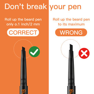 Vente chaude Naturel Barbe Filler Crayon Remplissage Longue Durée Lapiz Corector De Barba Barbe Complète Enhancer Stylo pour le Maquillage des Hommes - Product Image 4