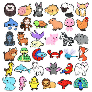 Nuevos Dijes de Metal Personalizados para Zapatos, Diseño de Animales de la Selva, Accesorios para Calzado - Product Image 1