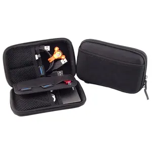 Tragbarer kleber schwarz eva reiß verschluss kleines gehäuse für festplatten 2,5 wd externes festplatten gehäuse - Product Image 1