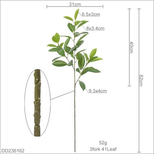 Branche de <span class=keywords><strong>laurier</strong></span> artificielle réaliste, feuilles vertes brillantes pour arrangements floraux - Product Image 2