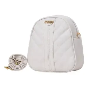Bolso Bandolera Blanco para Mujer Fana, con Patrón Geométrico, Cierre de Cremallera, Moderno, para Uso Diario - Product Image 1