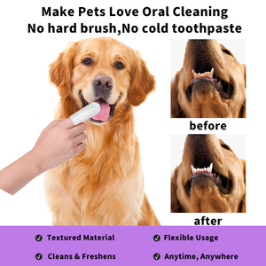 Salviette per Denti di Animali Domestici Non Profumate, 70gsm, Formula Delicata e Morbida, 50 Pezzi, Salviette Usa e Getta per la Pulizia dei Denti dei Cani - Product Image 3
