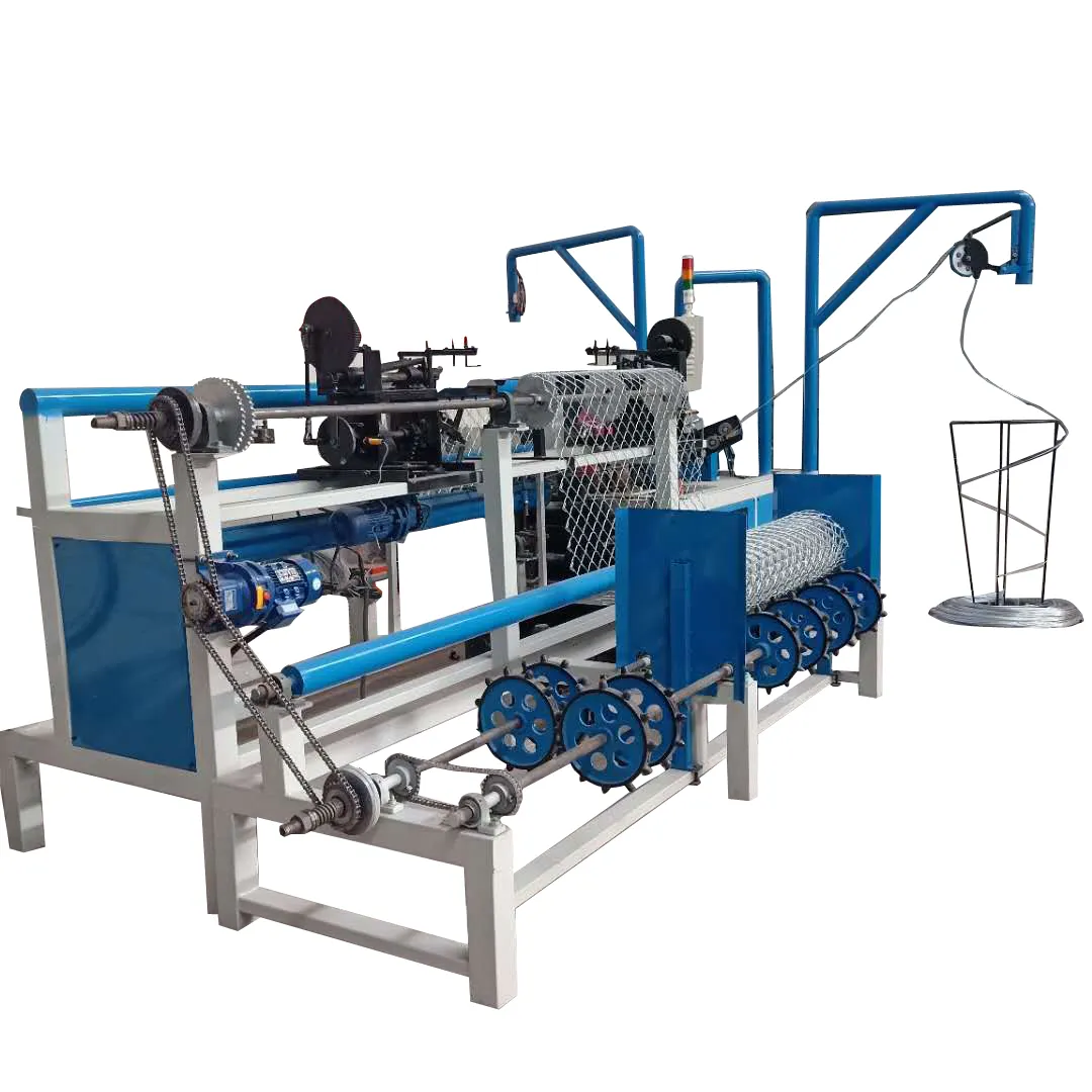 Factory price full automatic weaving wire mesh chain link fence making machine