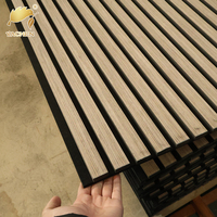 Panneau acoustique en fibre de polyester moderne pour hôtel, placage bois MDF, écologique, isolation phonique, Akupanel, décoration murale